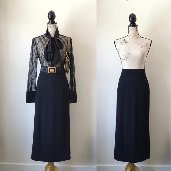 St. John Dresses & Skirts - St. John maxi wool knit skirt with slit